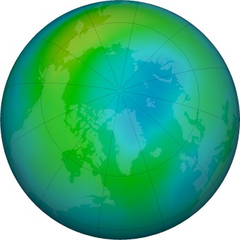 Arctic ozone map for 2017-10